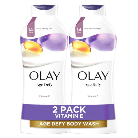 Olay Body Wash for Women, Age Defying with Vitamin E, 24hr Moisturizing, Hydrating & Refreshing, B3 Vitamin Complex, Free of Parabens & Phthalates, For All Skin Types, Scented