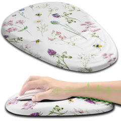 Armanza Mouse Pad, Ergonomic Mouse Pad with Wrist Rest Support and Non-Slip PU Base, Cute Computer Mousepad for Pain Relief, Office & Home