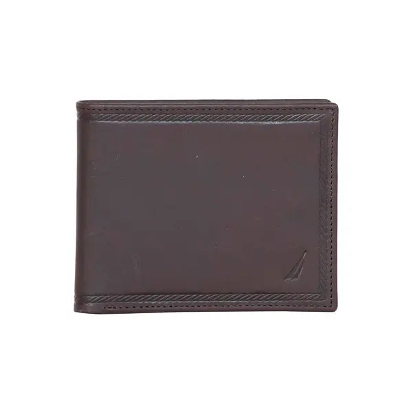 Nautica Men's Credit Card Bifold Leather Wallet