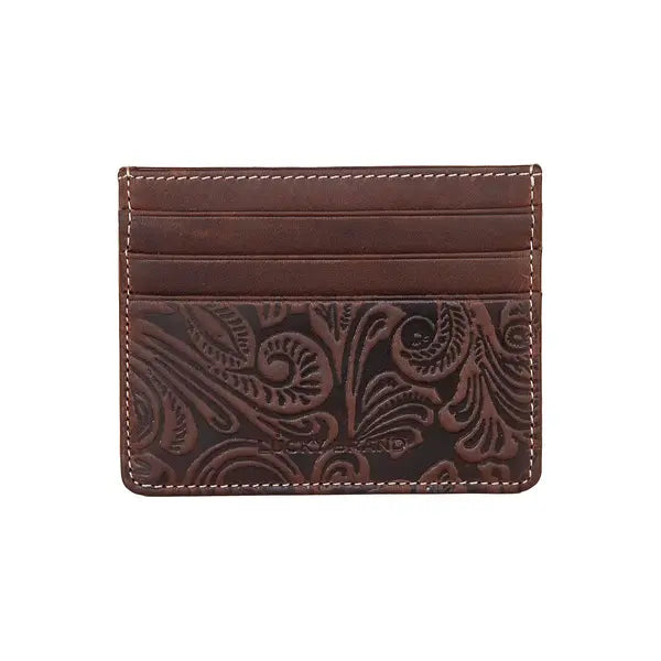 Lucky Brand Men's Western Embossed Leather Card Case