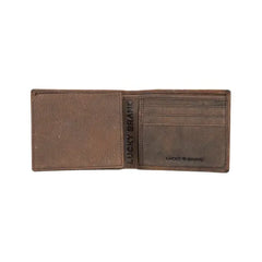 Lucky Brand Men's Grooved Leather Bifold Wallet