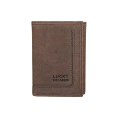 Lucky Brand Men's Grooved Leather Trifold Wallet