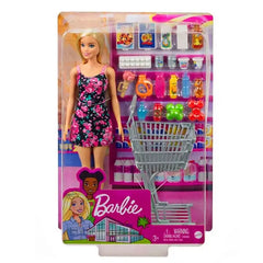 Barbie Supermarket Shopping Doll Playset with Accessories Shopping Cart