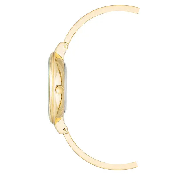 Anne Klein Womens Gold Tone Bangle Fashion Watch Set with 4 Elegant Pieces , 41mm