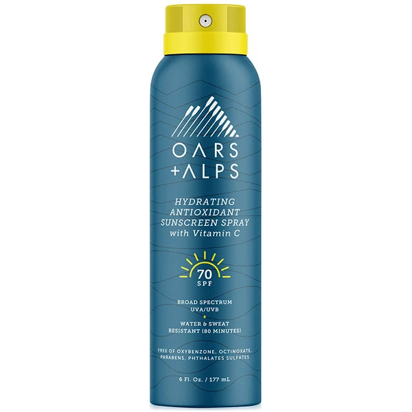 Oars + Alps Hydrating Antioxidant Sunscreen Spray SPF 70, 6 oz.