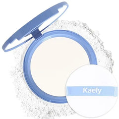 Kaely Pressed Face Powder Compact, Oil Control Flawless Makeup Setting Powder, Perfection Matte Compact Powder Foundation, polvo compacto de maquillaje, Lightweight Waterproof