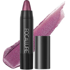FOCALLURE Ultra Chic Metallic Lipstick,Rich Vitamin E Lip Crayon, Lightweight Shinning Color without Drying or Fading, Long Lasting Lips Makeup