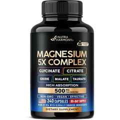 NUTRAHARMONY Magnesium Complex Glycinate, Citrate, Malate, Taurate, Oxide