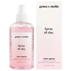 grace & stella Award Winning Rose Water Facial Spray for Face Rosewater Spray Toner Rose Hydrosol Rose Spray Facial Mist Rosewater Spray Toner Rose Hydrosol
