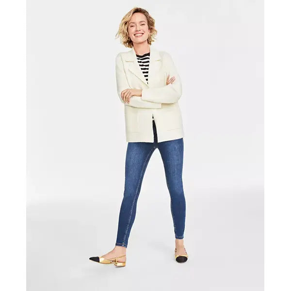 Women's Sweater Blazer, Created for Macy's-Alabaster