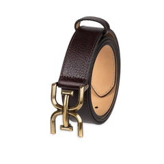 Sam Edelman Women's Slim Double-E Plaque Buckle Belt