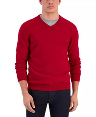 Men's V-Neck Cashmere Sweater, Created for Macy's