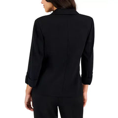 Anne Klein Petite Notch Lapel One Button Blazer, Classic and Chic Outerwear for Women