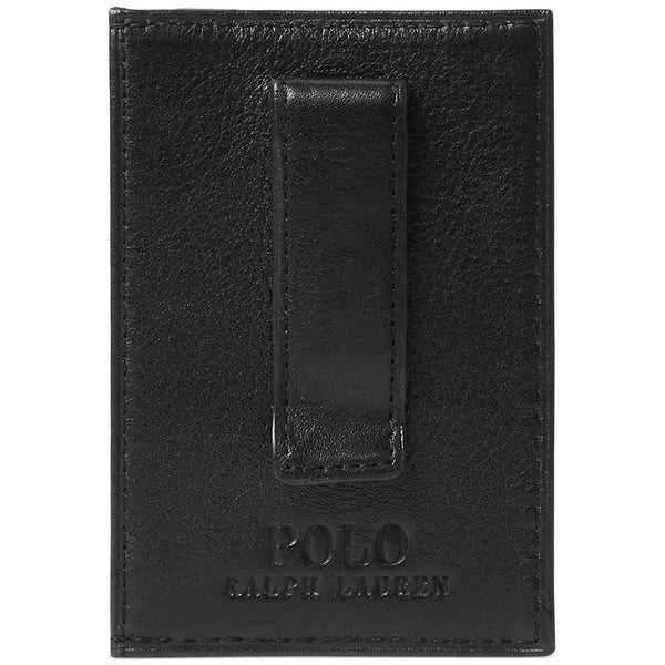 Polo Ralph Lauren Men's Pebbled Leather Card Case & Money Clip