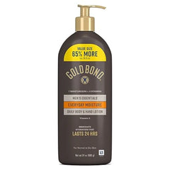 Gold Bond Ultimate Men's Essentials Hydrating Lotion, Everyday Moisture for Dry Skin
