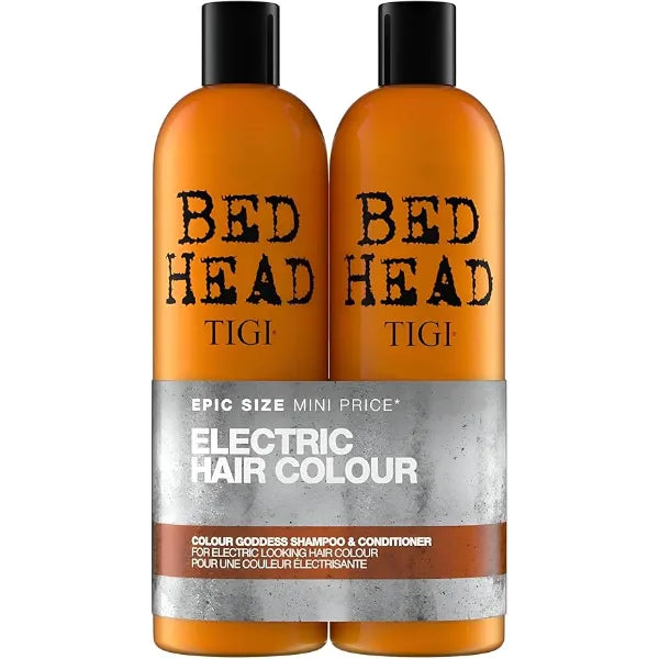 TIGI Bed Head Urban Antidotes Colour Goddess Shampoo and Conditioner Set for Dyed Hair, Color Protectant Hair Care Duo