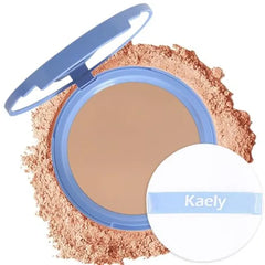 Kaely Pressed Face Powder Compact, Oil Control Flawless Makeup Setting Powder, Perfection Matte Compact Powder Foundation, polvo compacto de maquillaje, Lightweight Waterproof