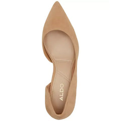 ALDO Brandie Women's Pointed Toe d'Orsay Pumps, Stylish and Elegant Heels, Beige Leather