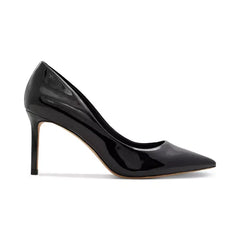 ALDO Womens Stessymid Pointed Toe Pumps, Elegant Mid Heel Shoes, Black Patent, Size 8M