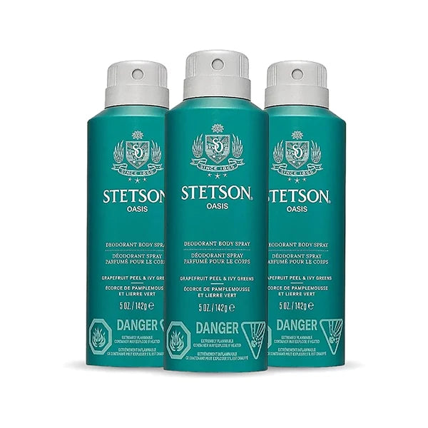 Scent Beauty Stetson Oasis All Day Body Spray - 3 Pack