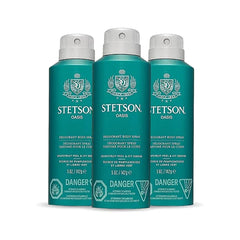 Scent Beauty Stetson Oasis All Day Body Spray - 3 Pack