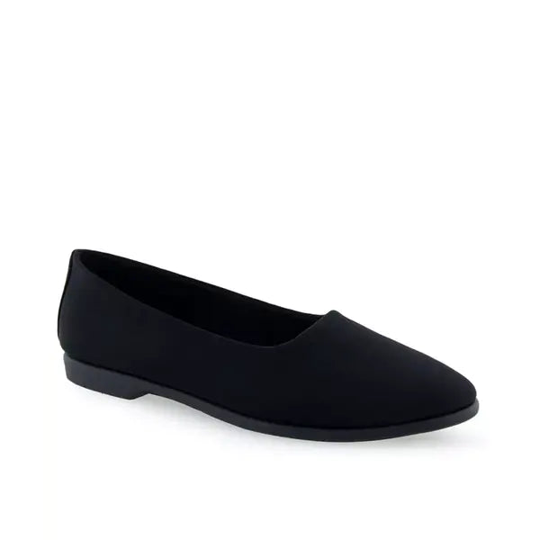 Aerosoles Bream Casual Smoking Loafer, Comfortable Stylish Everyday Footwear, Black Stretch , Size 11M