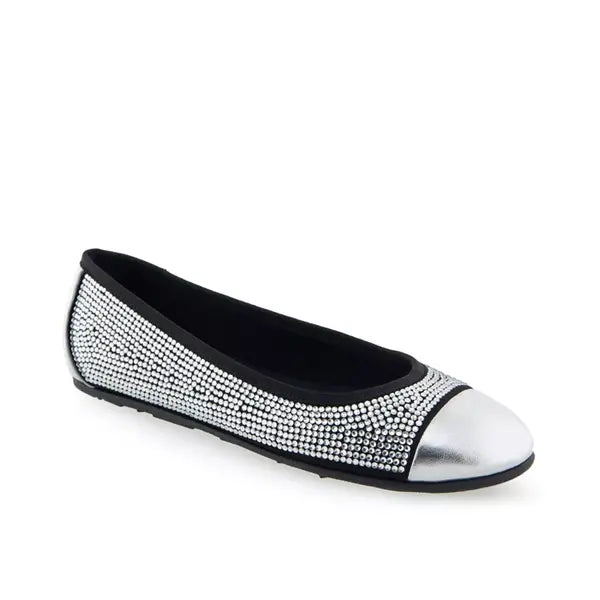 Aerosoles Women's Pierre Casual Ballet Wedge, Comfortable Stylish Everyday Flats , Black, Clear , Size 7M