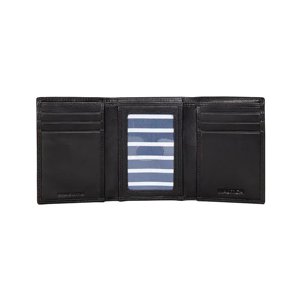 Nautica Men's Enameled Logo Leather Trifold Walle