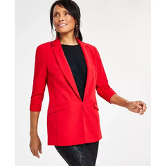 Women's Menswear Blazer, Created for Macy's-Red