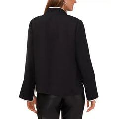 Macy's Women's Split-Neck Contrast-Trim Tunic-Black