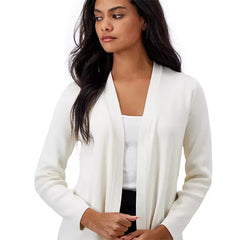Anne Klein Petite Newport Open Front Cardigan Sweater, Stylish Comfortable Womens Top, Anne White