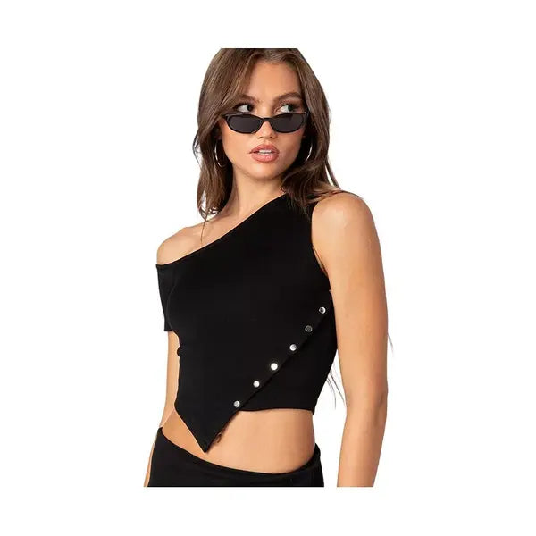 Macy's Women's Eclipse Asymmetric top-Black