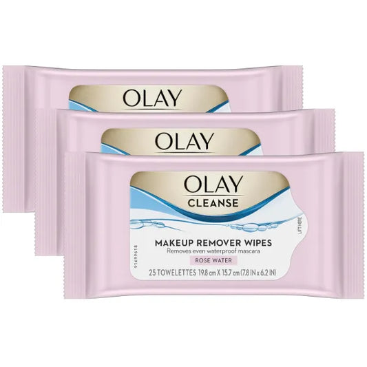 Olay Cleanse Makeup Remover Cleansing Face Wipes, Daily Facial Towelettes, Rose Water