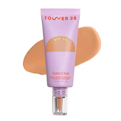 Tower 28 SunnyDays SPF 30 Tinted Moisturizer - 2-in-1 Buildable Coverage Foundation + Mineral Sunscreen for Face - Zinc Oxide, Aloe & Prickly Pear for Sensitive Skin
