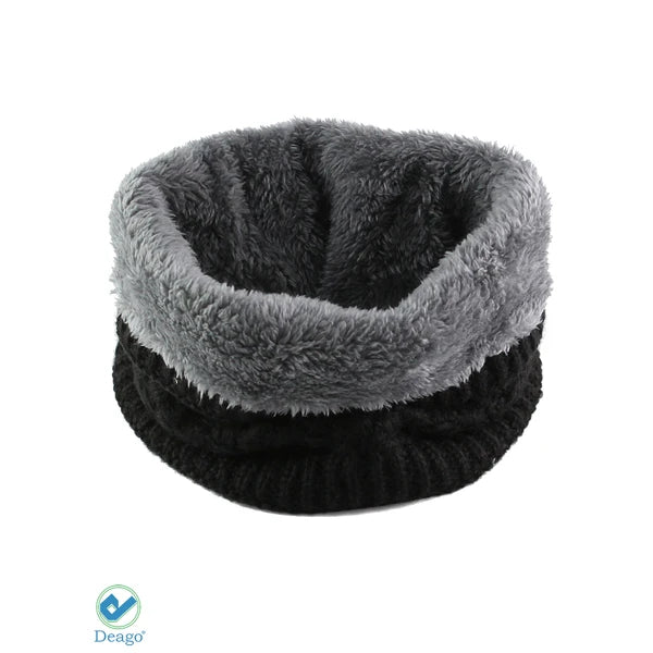 Deago Harsh Winter Double-Layer Fleece Neck Warmer Scarf for Men and Women