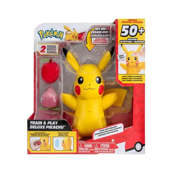 Pokemon Pikachu Train and Play Deluxe Interactive Action Figure