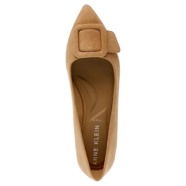 Anne Klein Womens Kalea Pointed Toe Buckle Flats, Stylish and Comfortable Shoes