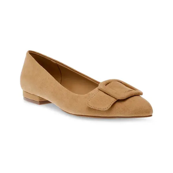 Anne Klein Womens Kalea Pointed Toe Buckle Flats, Stylish and Comfortable Shoes