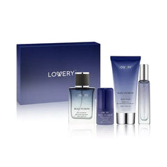 Lovery Men's 4-Pc Bleu Fusion Eau de Parfum Gift Set , Fresh Sophisticated Fragrance