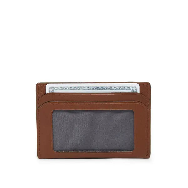 TUMI Men's Nassau Slim Card Case Leather Wallet