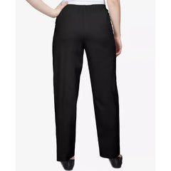 Alfred Dunner Classics Twill Pull On Pants for Women, Comfortable Stretch Waist Trousers