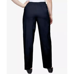 Alfred Dunner Classics Twill Pull On Pants for Women, Comfortable Stretch Waist Trousers