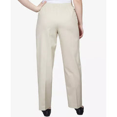 Alfred Dunner Classics Twill Pull On Pants for Women, Comfortable Stretch Waist Trousers