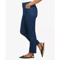 Alfred Dunner Women's Super Stretch Mid- Rise Average Length Denim Pant