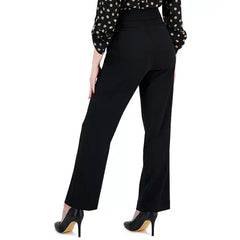 Anne Klein Petite Pull On Straight Leg Pants, Stylish Comfortable Womens Bottoms, Anne Black