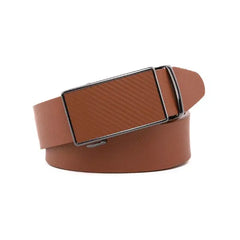 Braveman Men's Sliding Buckle Adjustable Leather Ratchet Belt