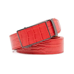 Braveman Men's Genuine Leather Crocodile Design Dress Belt with Automatic Buckle