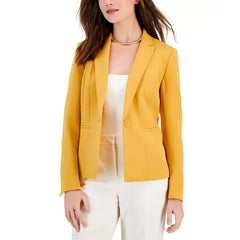 Crepe One-Button Blazer,Created by Macy's-Gold Signature