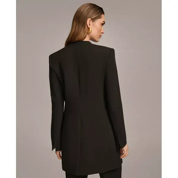 Donna Karan Women's Collarless Hardware Blazer,Created by Macy's-Black