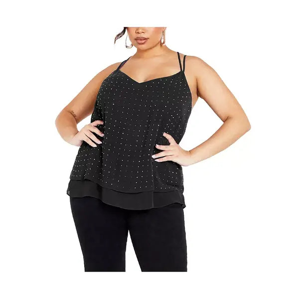Macy's Women's Strappy Nail Top-Black